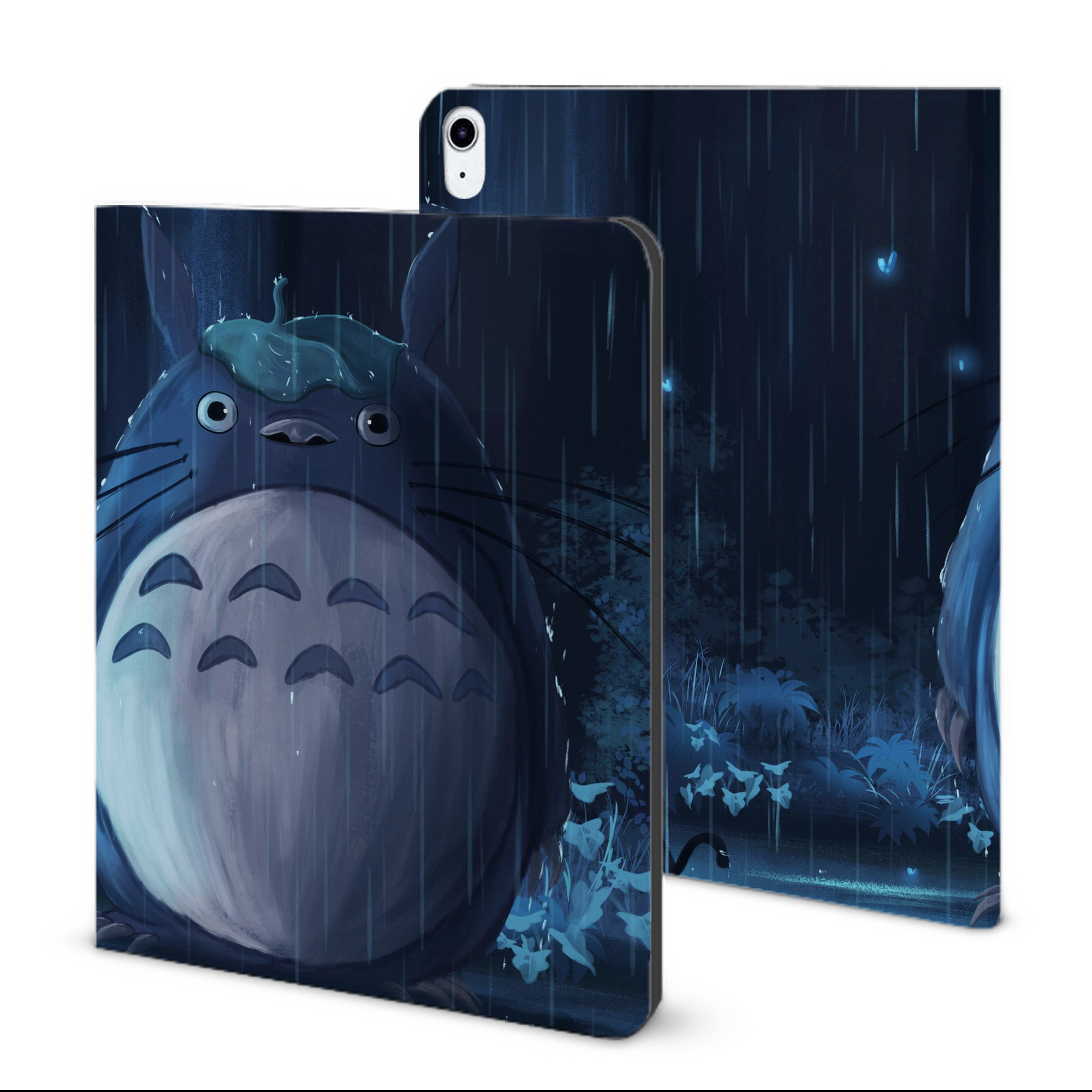 （画像用） となりのトトロ 草壁メイ 草壁サツキ My Neighbor Totoro Satsuki Kusakabe Mei Kusakabe IPad ケース ブック型 PUレザー TPU 耐衝撃 軽量 薄型 ペン収納なし 全面保護 IPad 各モデル対応